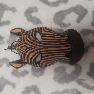 Zebra wooden mask